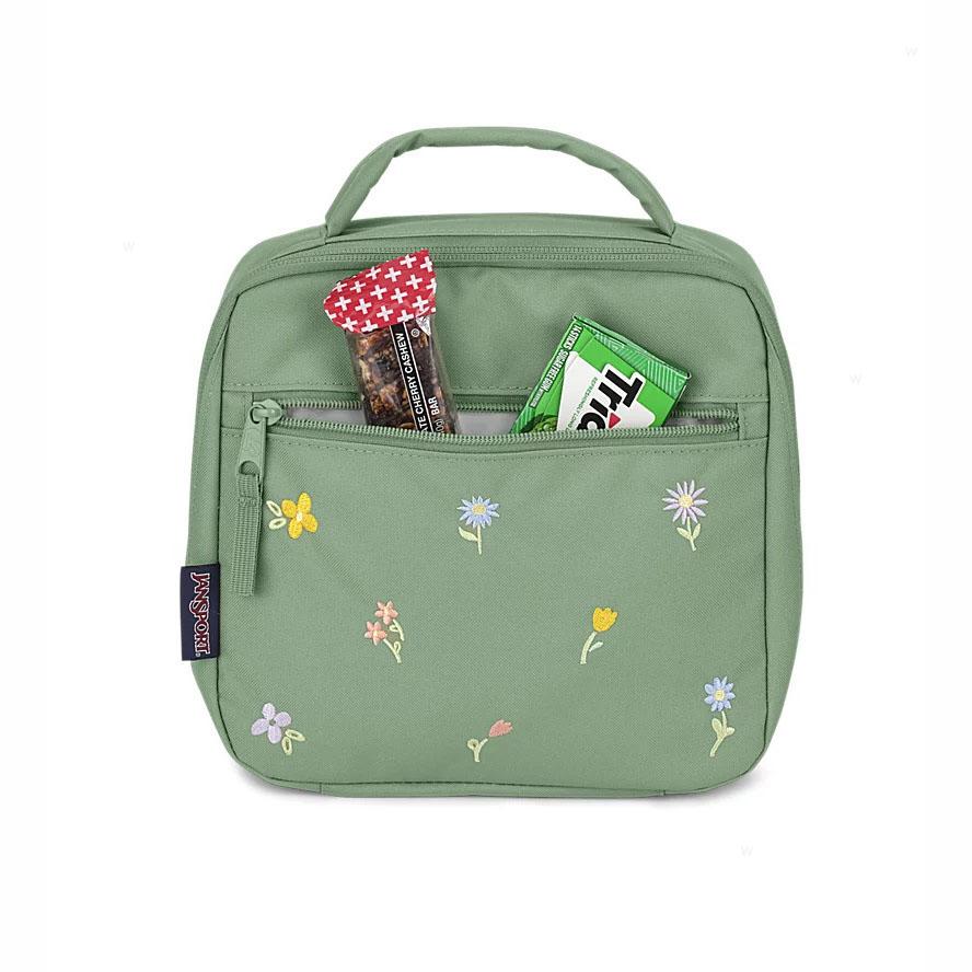 Mochila Para Laptop JanSport EMBROIDERED BLOSSOM BUNDLE Verde | EC_JS456