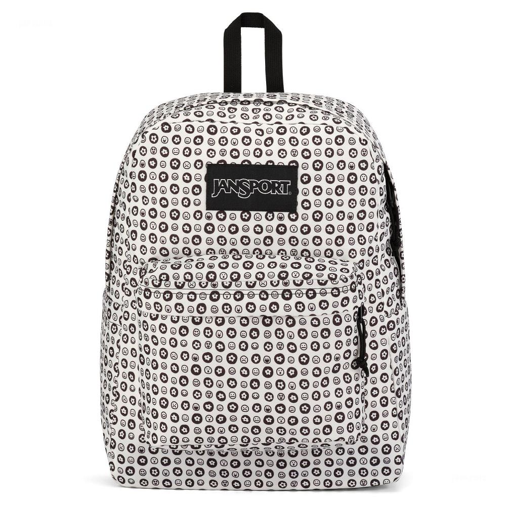 Mochila Para Laptop JanSport SuperBreak® Plus Blancas Negras | EC_JS374