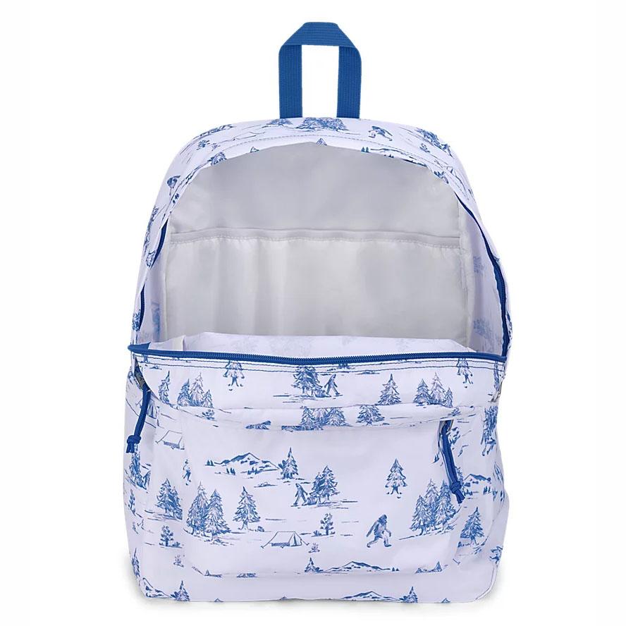 Mochilas Escolares JanSport SuperBreak® Plus Blancas Azules | EC_JS283