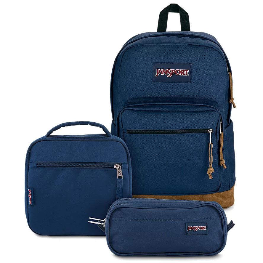 Mochilas Escolares JanSport TIMELESS BLUE NAVY BUNDLE Azul Marino | EC_JS488